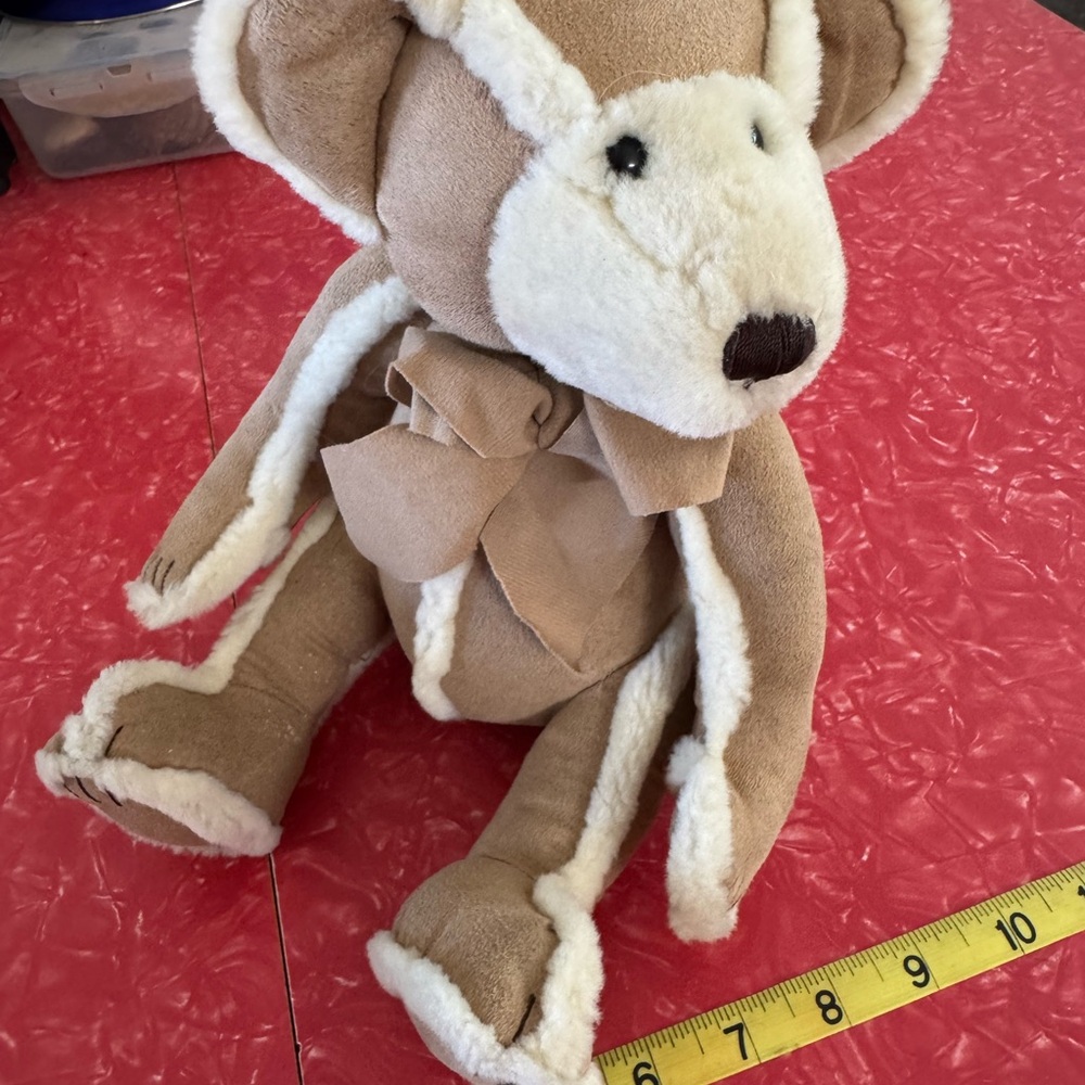 Bath and Body Works ‘Gingerbread’ Plush Teddy Bear with Sherpa Trim Vintage
